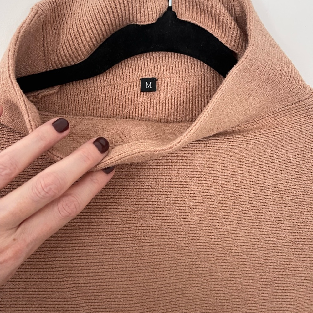 Amazon Women's Cowl Neck Sweater in Soft Brown - Picture 3 of 4